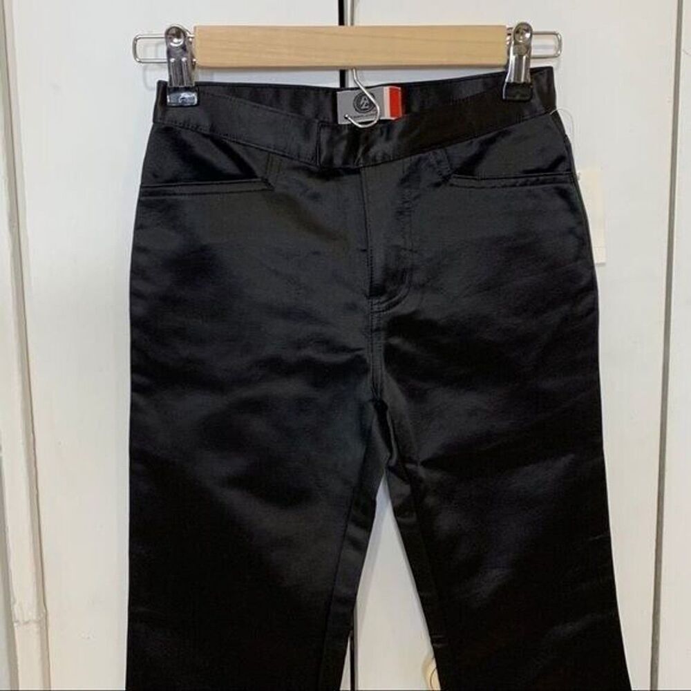 Girls Black Satined Flare Pants Size 7 Arizona Jeans co NWT - Picture 5 of 15